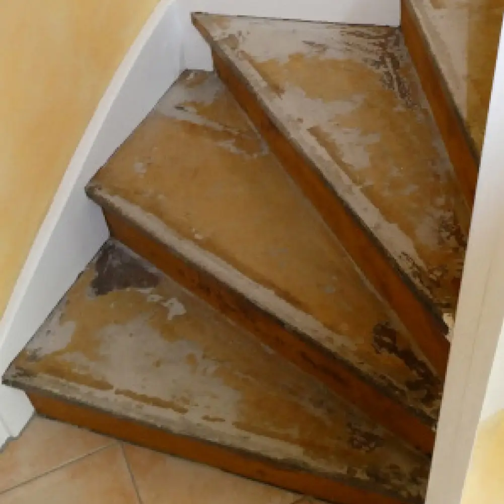 Steinteppich auf einer Treppe